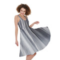 Scary Ghost 3D Print Sleeveless Knee Length Dress