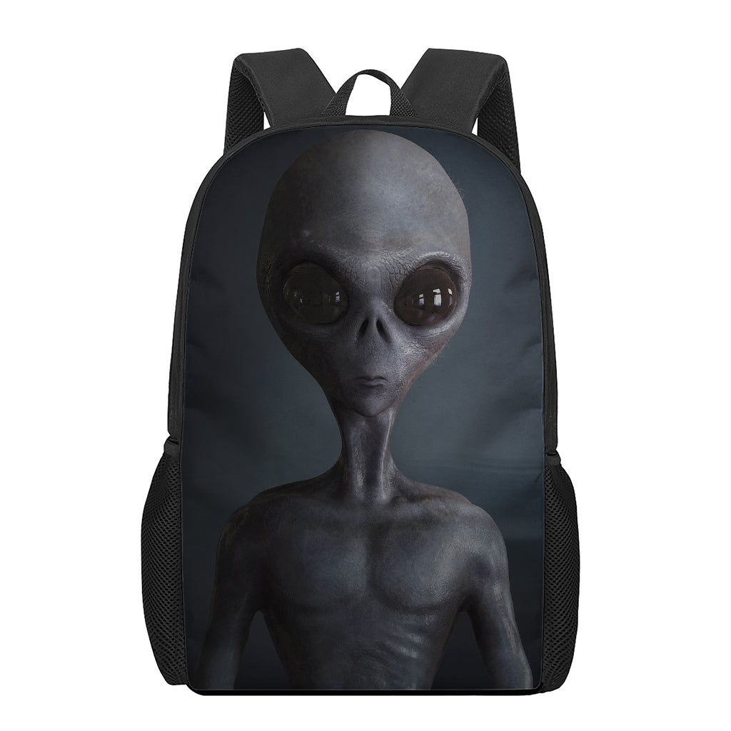 Scary Grey Alien 3D Print 17 Inch Backpack