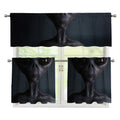 Scary Grey Alien 3D Print 3 Piece Kitchen Curtains