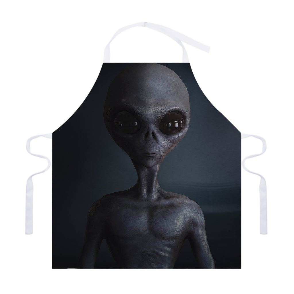 Scary Grey Alien 3D Print Adjustable Apron