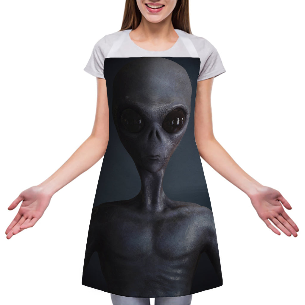 Scary Grey Alien 3D Print Adjustable Apron