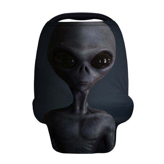 Scary Grey Alien 3D Print Baby Seat Cover