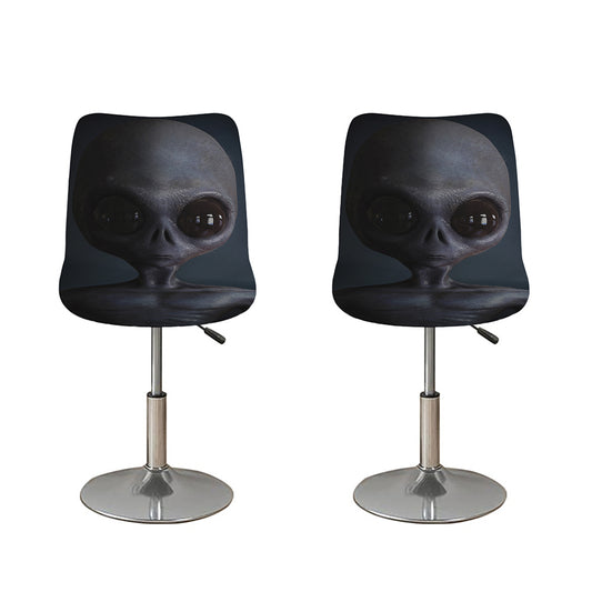 Scary Grey Alien 3D Print Bar Stool Covers