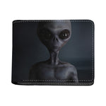Scary Grey Alien 3D Print Bifold Wallet
