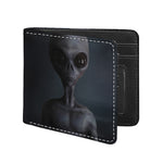 Scary Grey Alien 3D Print Bifold Wallet