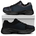 Scary Grey Alien 3D Print Black Chunky Shoes
