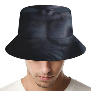 Scary Grey Alien 3D Print Bucket Hat