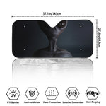 Scary Grey Alien 3D Print Car Windshield Sun Shade