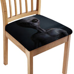 Scary Grey Alien 3D Print Chair Cushion Cover
