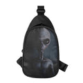 Scary Grey Alien 3D Print Sling Bag