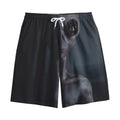 Scary Grey Alien 3D Print Cotton Shorts