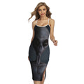 Scary Grey Alien 3D Print Cross Back Cami Dress