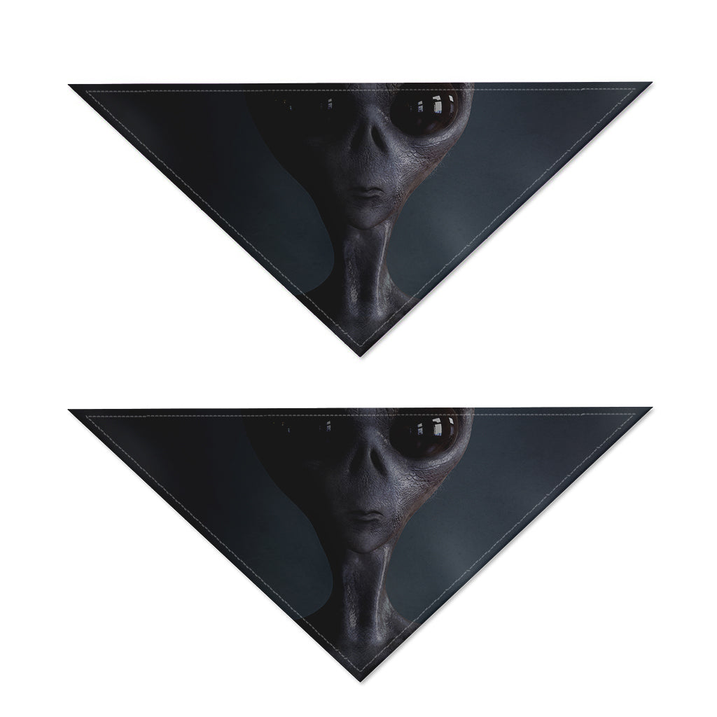 Scary Grey Alien 3D Print Dog Bandana