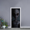 Scary Grey Alien 3D Print Door Sticker