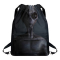 Scary Grey Alien 3D Print Drawstring Backpack