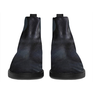 Scary Grey Alien 3D Print Flat Ankle Boots