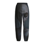 Scary Grey Alien 3D Print Fleece Lined Knit Pants