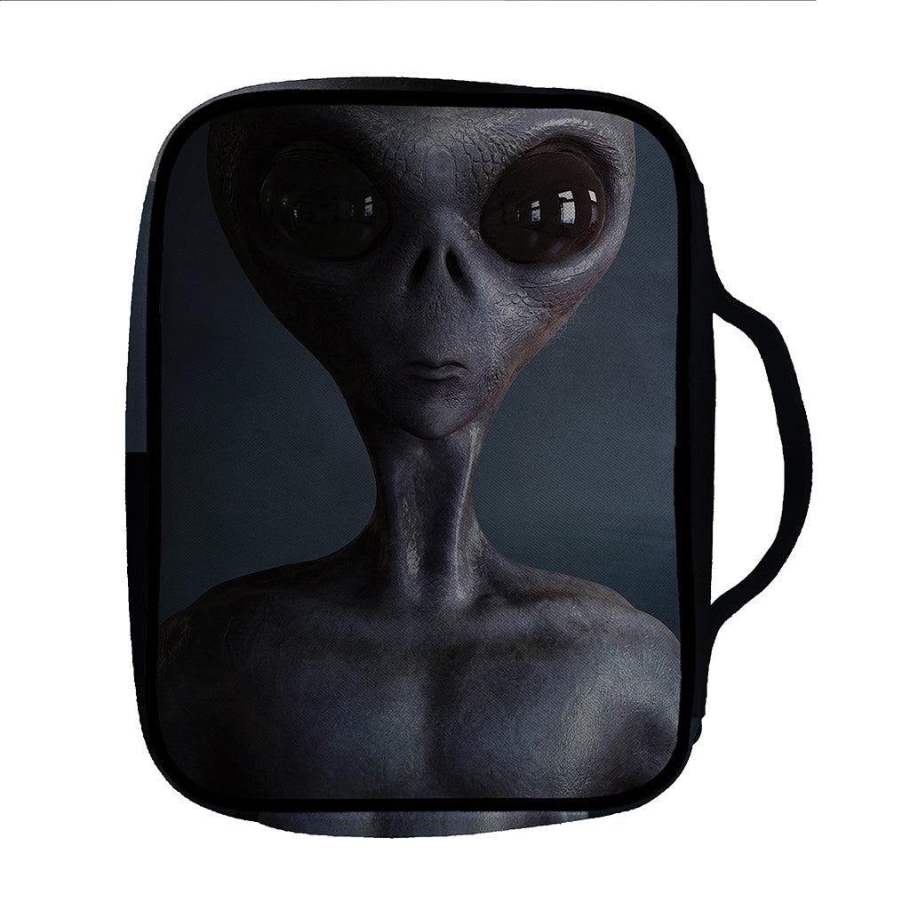 Scary Grey Alien 3D Print Front Pocket Bible Bag