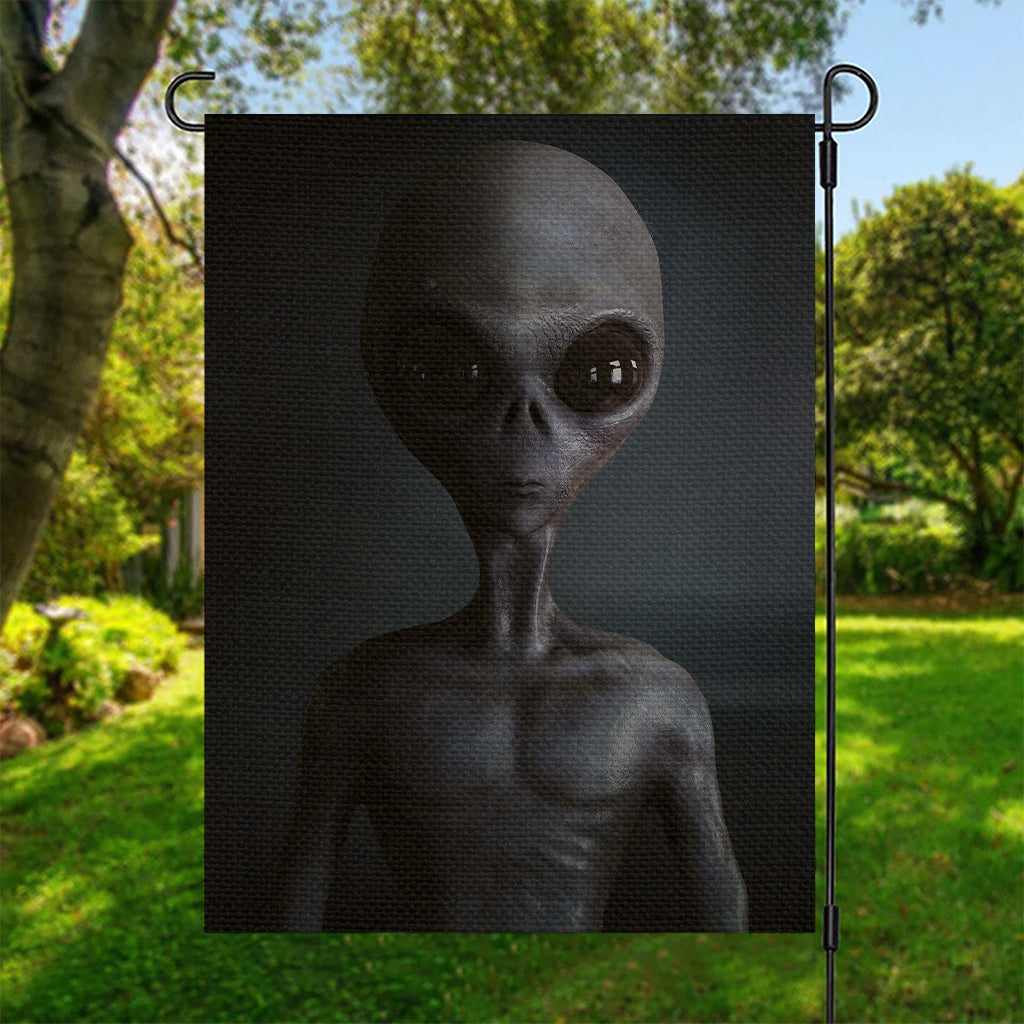 Scary Grey Alien 3D Print Garden Flag