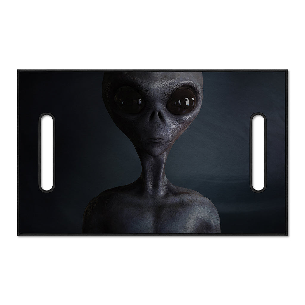 Scary Grey Alien 3D Print Golf Cart Seat Cover
