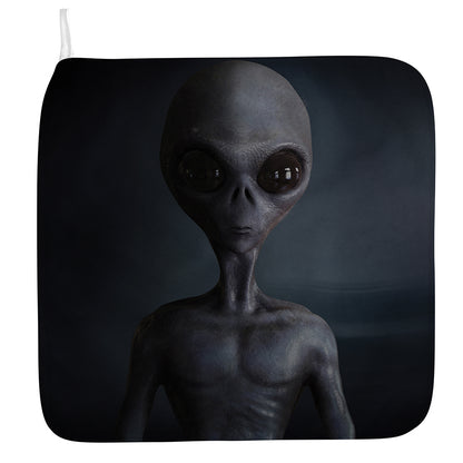 Scary Grey Alien 3D Print Hand Towel