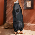 Scary Grey Alien 3D Print Harem Pants