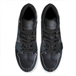 Scary Grey Alien 3D Print High Top Leather Sneakers