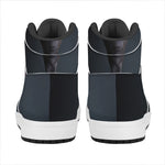 Scary Grey Alien 3D Print High Top Leather Sneakers