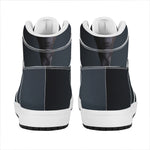 Scary Grey Alien 3D Print High Top Leather Sneakers