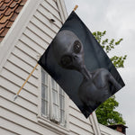 Scary Grey Alien 3D Print House Flag