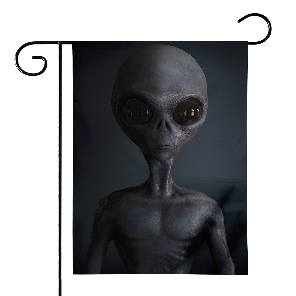 Scary Grey Alien 3D Print House Flag