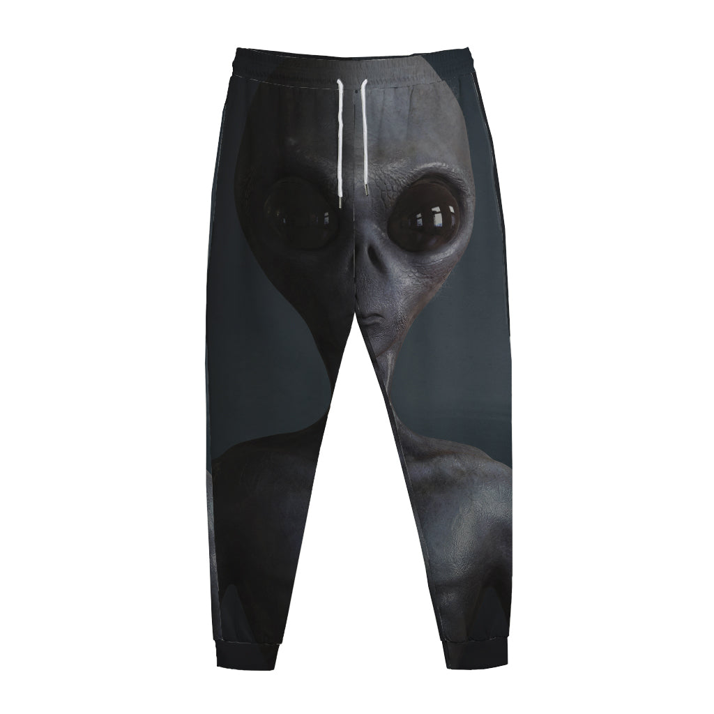 Scary Grey Alien 3D Print Jogger Pants