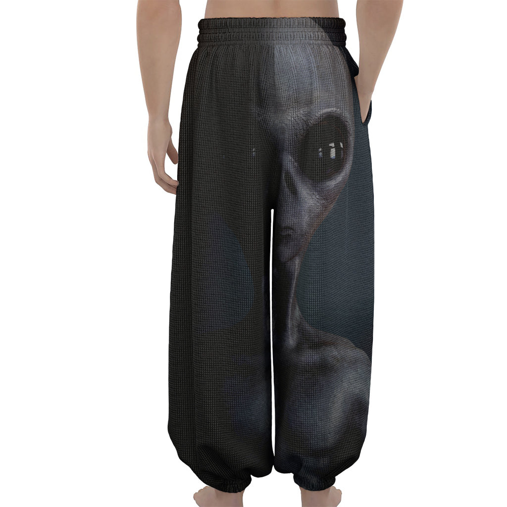 Scary Grey Alien 3D Print Lantern Pants