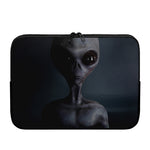 Scary Grey Alien 3D Print Laptop Sleeve