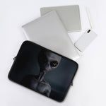 Scary Grey Alien 3D Print Laptop Sleeve