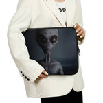 Scary Grey Alien 3D Print Laptop Sleeve