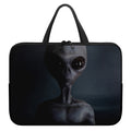 Scary Grey Alien 3D Print Laptop Sleeve With Handle