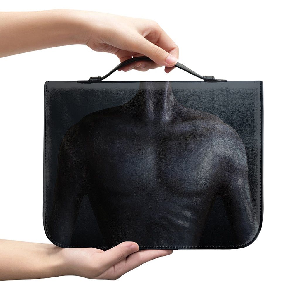 Scary Grey Alien 3D Print Leather Bible Cover