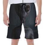 Scary Grey Alien 3D Print Men's Beach Shorts