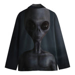 Scary Grey Alien 3D Print Men's Blazer