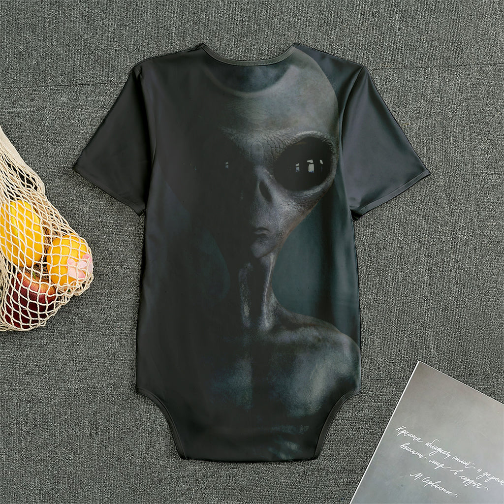 Scary Grey Alien 3D Print Men's Bodysuit