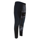 Scary Grey Alien 3D Print Men's Compression Pants