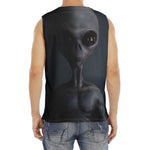 Scary Grey Alien 3D Print Men's Fitness Tank Top