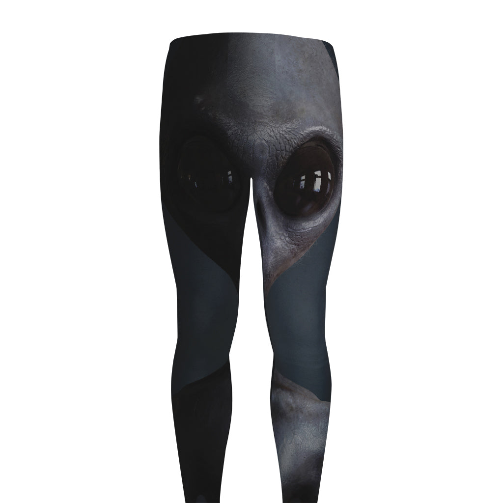 Scary Grey Alien 3D Print Men's leggings