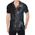 Scary Grey Alien 3D Print Men's Shirt