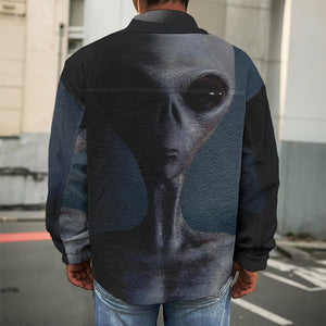 Scary Grey Alien 3D Print Men's Shirt Jacket