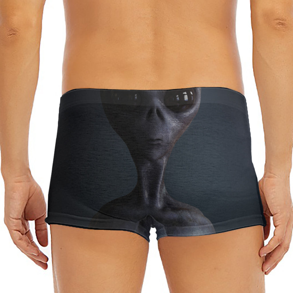 Scary Grey Alien 3D Print Men's Short Boxer Briefs