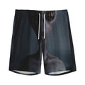Scary Grey Alien 3D Print Men's Athletic Shorts