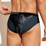 Scary Grey Alien 3D Print Men's Swim Briefs