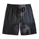 Scary Grey Alien 3D Print Men's Swim Trunks